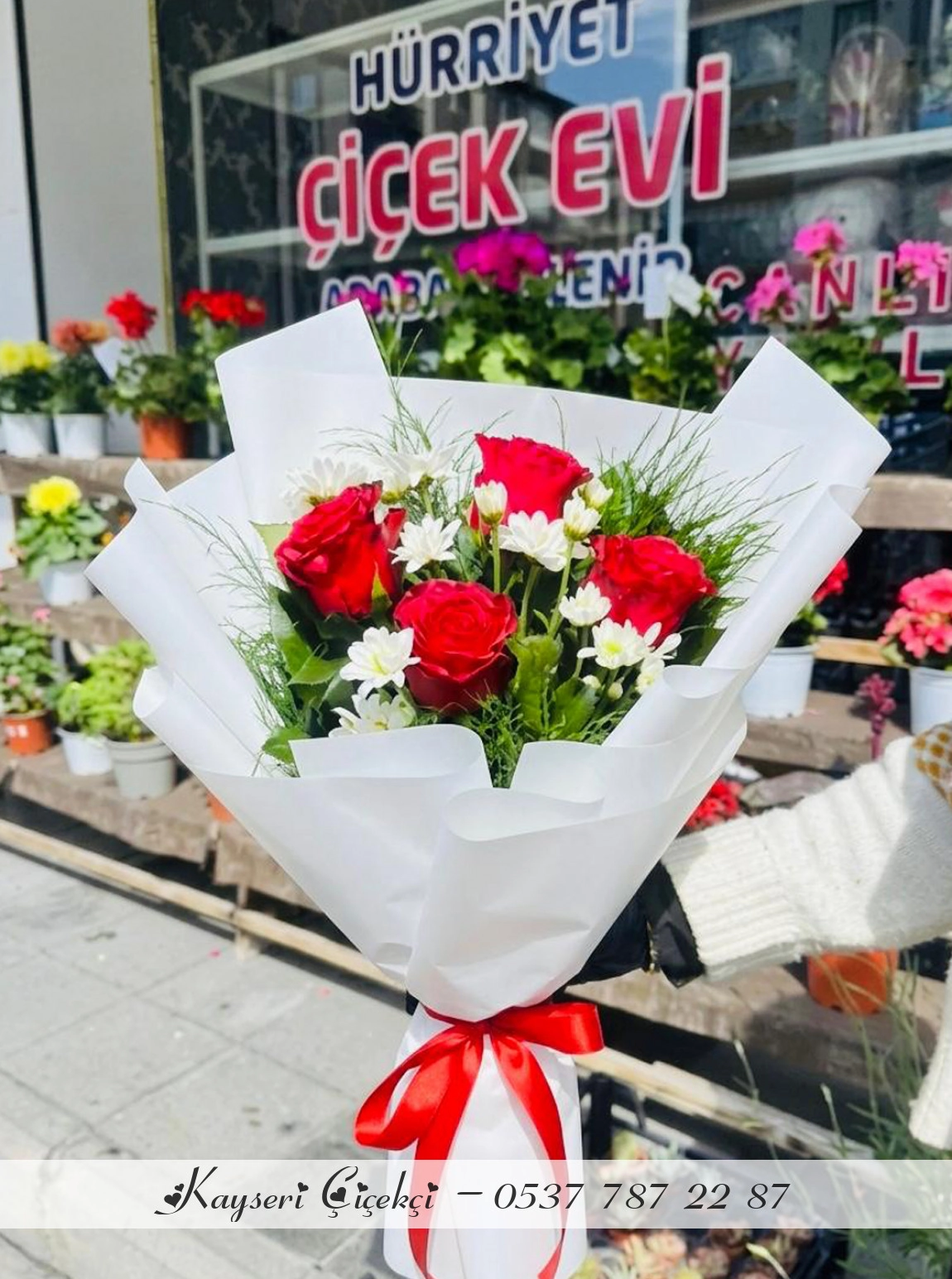 4 Gül Paptya Buketi