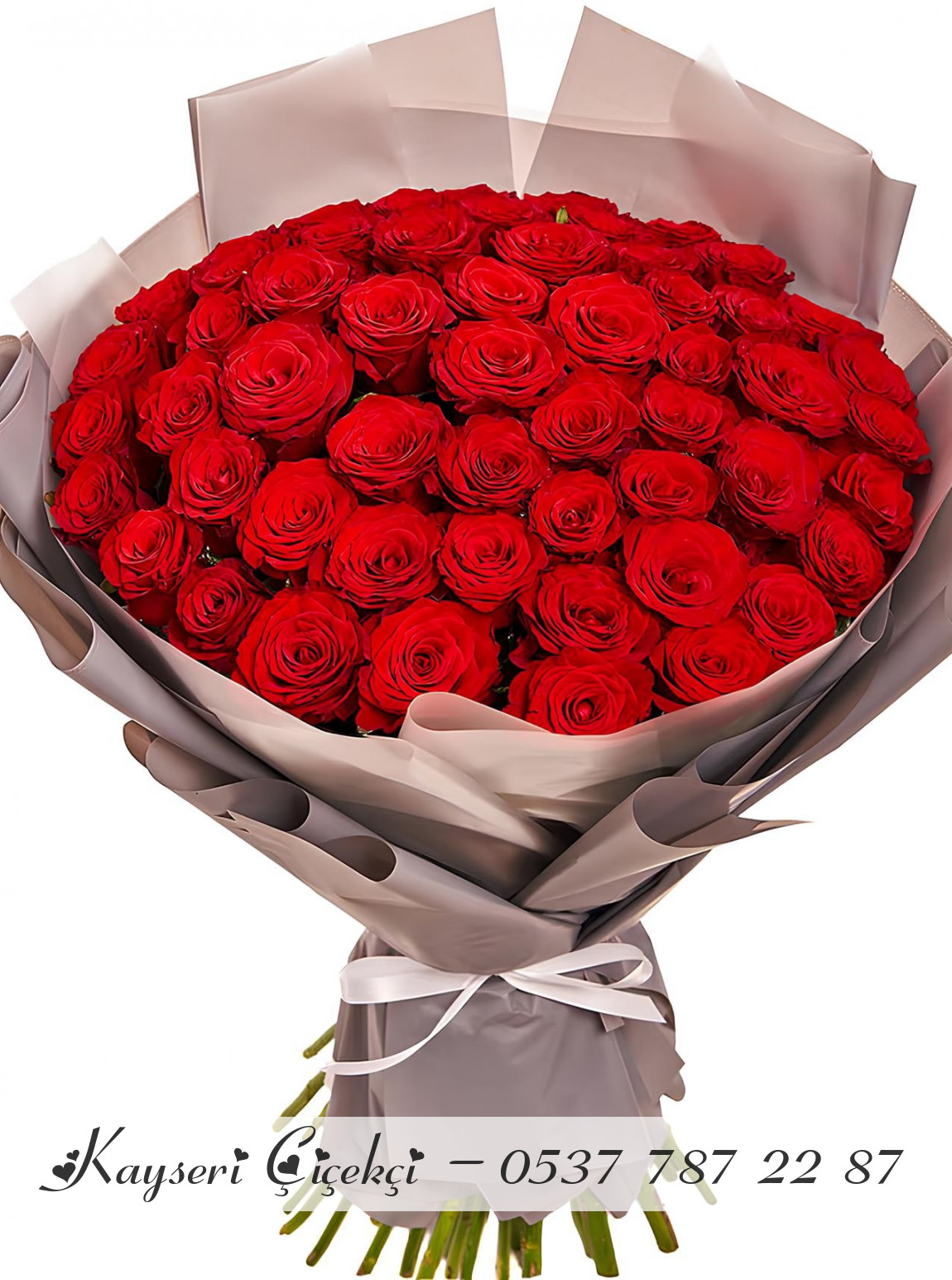 51 Adet Kırmızı Gül Buketi