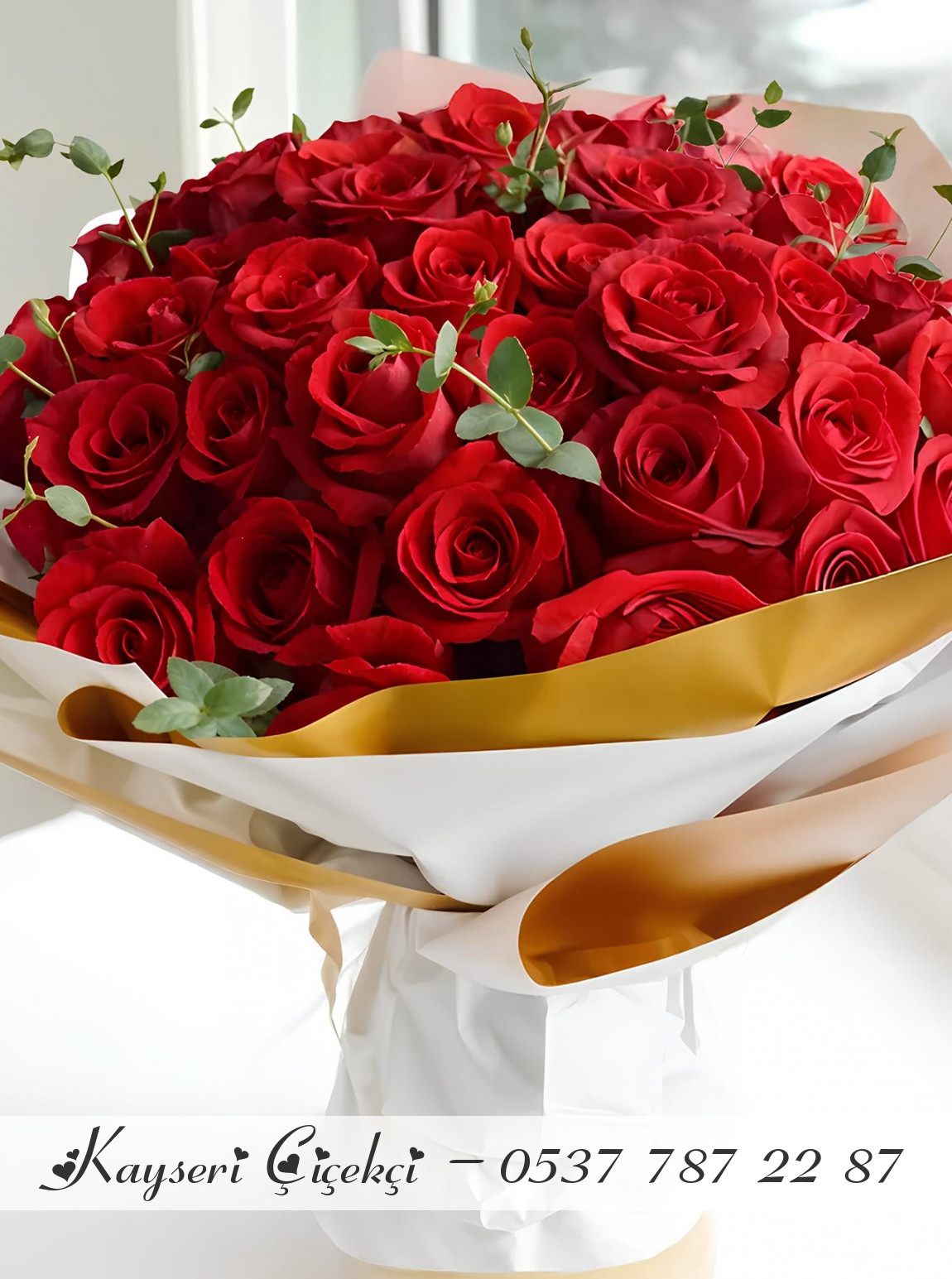 70 Tane Kırmızı Gül Buketi