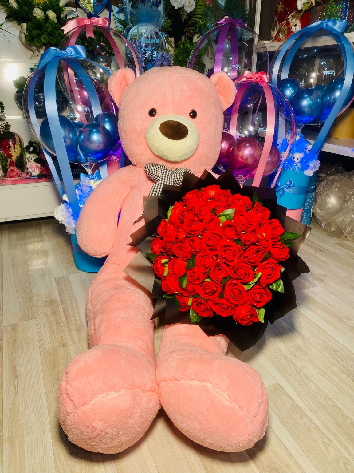 180 Cm Dev Peluş Ayı 41 Gül