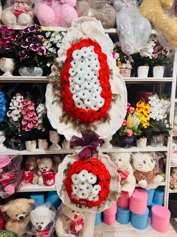 Prestij Çift Katlı Yapay Gerbera Çelenk
