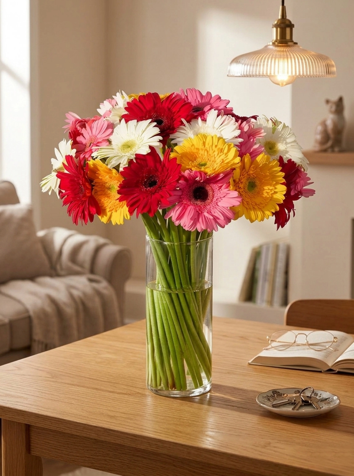 Vazoda Renkli Gerbera