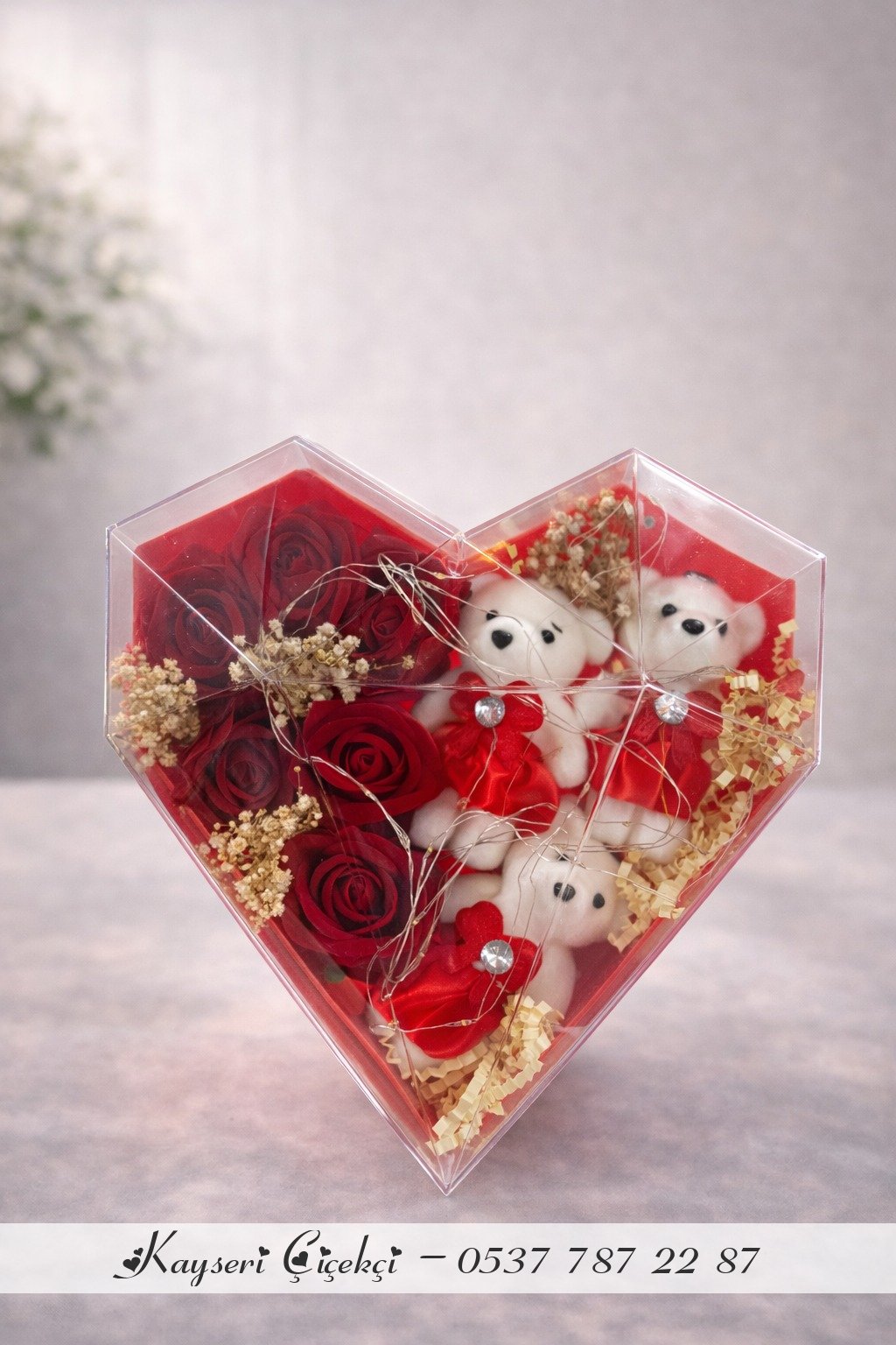 Kalpli Ledli Gül Ayıcık